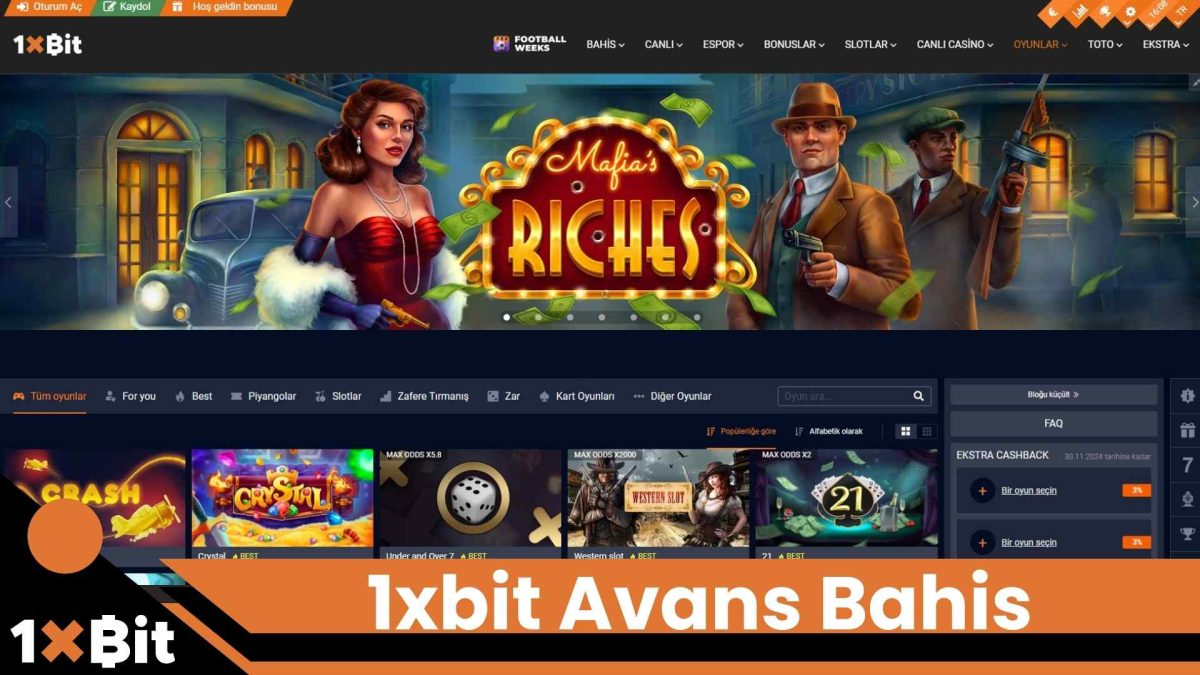 1xbit Avans Bahis