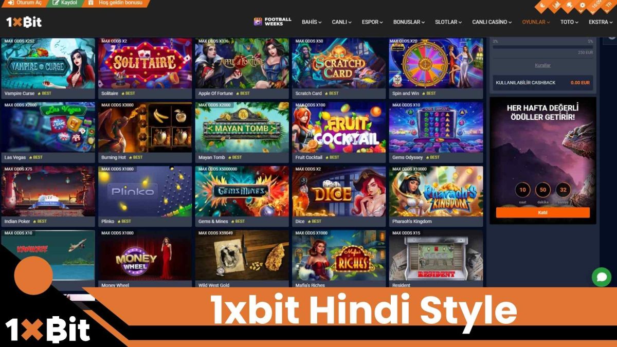 1xbit Hindi Style