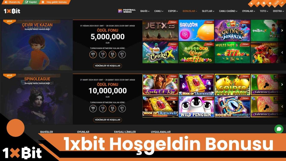 1xbit Hoşgeldin Bonusu