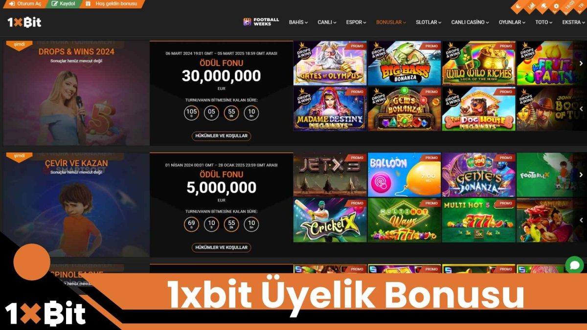 1xbit Üyelik Bonusu